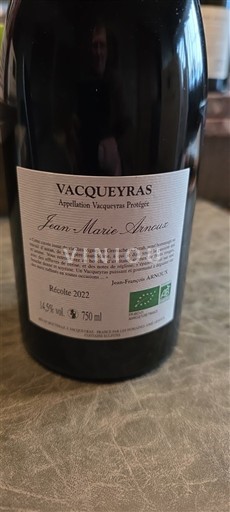 Valle del Ródano Vacqueyras Jeanmarie Arnoux 2022