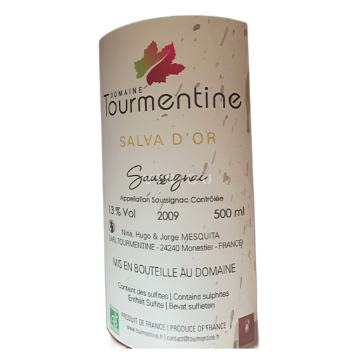 Sudoeste Saussignac Domaine Tourmentine Salva D'Or 2009