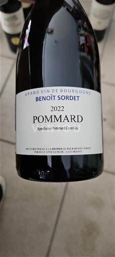 Borgonha Pommard Benoît Sordet 2022