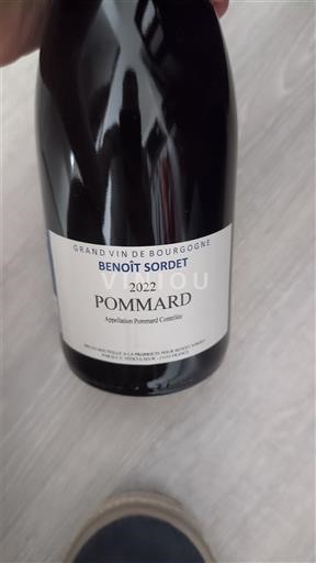 Bourgogne Pommard Benoît Sordet 2022