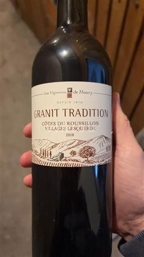 Roussillon Não especificado Les Vignerons De Maury Granit Tradition 2018