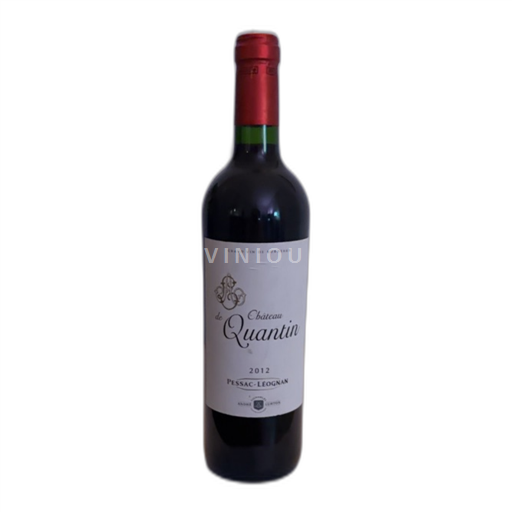 Vin Rouge sec Château Quantin 2012 France Bordeaux Pessac-Léognan AOC Grand Cru
