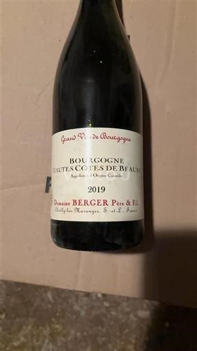 Bourgogne Hautes Côtes de beaune Grand Cru Domaine Berger Père & Fils 2019
