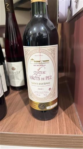 Bordéus Saint-Estèphe Cru Bourgeois Les Hauts De Pez 2001