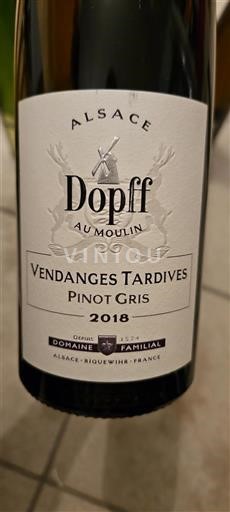 Alzacija Pinot sivi Dopff Au Moulin Vendanges Tardives 2018