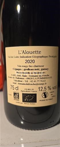 Dolina Loare Domaine Fresche L'Alouette 2020