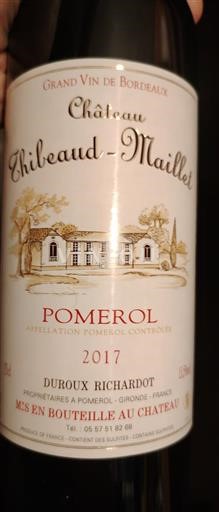 Bordeaux Pomerol Château Thieuleymaillet 2017