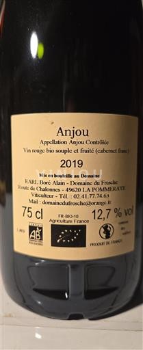Thung lũng sông Loire Anjou Domaine Fresche 2019