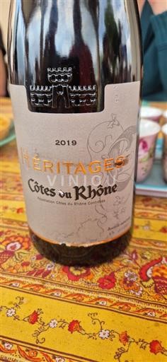 Vallée du Rhône Côtes-du-rhône Héritage 2019