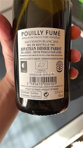 Valle della Loira Pouilly-fumé Jonathan Didier Pabiot 2023