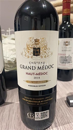 Bordeaux Haut-Médoc Cru Bourgeois Château Grand Médoc 2018