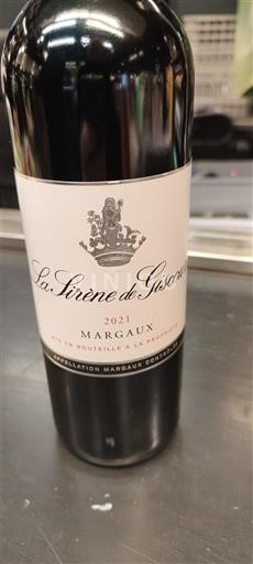 Bordeaux Margaux La Sirène De Giscours La Sirène de Giscours 2021
