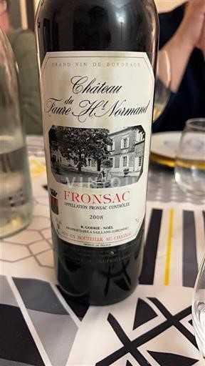 Bordeaux Fronsac Château Faure Haut Normand 2008