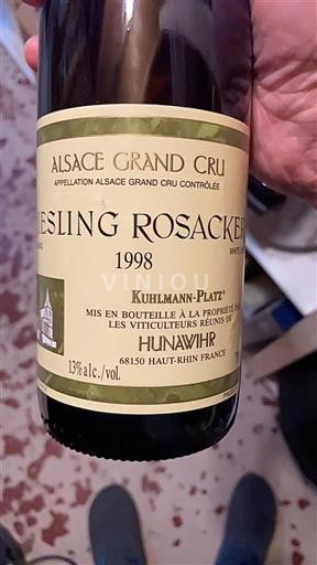 Alsasko Alsasko Grand Cru Grand Cru Kuhlmannplatz Riesling Rosacker 1998