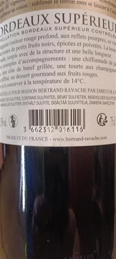 Bordéus Bordeaux Superior Maison Bertrand Ravache 2019
