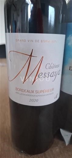 Vin Rouge sec Château Messaya 2020 France Bordeaux Bordeaux supérieur AOC