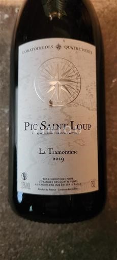 Languedoc Pic Saint-Loup L'oratoire Des Quatre Vents La Tramontane 2019