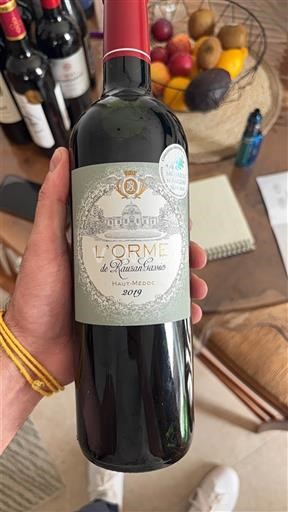 Bordeaux Haut-Médoc L'orme De Rauzangassies 2019