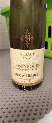 Alsace Pinot blanc André Blanck Et Ses Fils Rosenbourg 2016