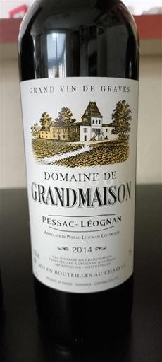 Bordeaux Pessac-Léognan Château Grandmaison 2014