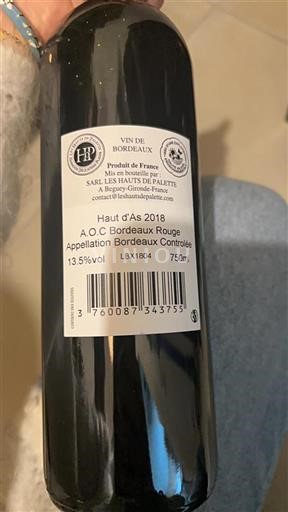 Bordeaux Haut As 2018