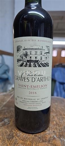 Burdeos Saint-Émilion Château Graves D’arthus 2016