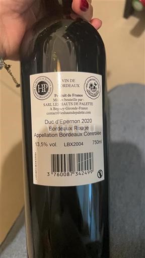 Bordeaux Duc Epernon 2020