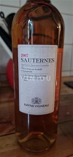Burdeos Sauternes Château Rayne Vigneau 2007