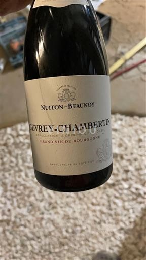 Bourgogne Gevrey-chambertin Grand Cru Nuitonbeaunoy 2021