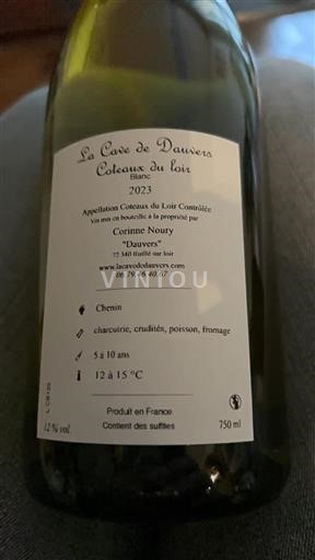 Loire-dalen Coteaux-du-Loir La Cave De Dauvers 2023