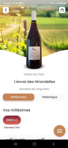 Sudoeste Côtes del Tarn Domaine Long Pech L'envol des Hirondelles 2021