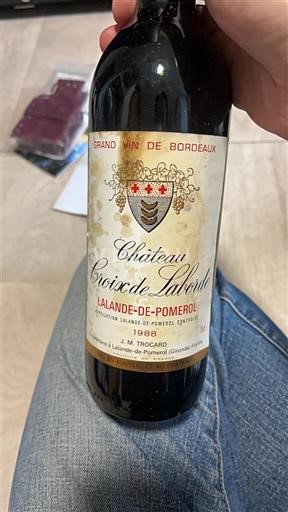 Bordéus Lalande-de-Pomerol Château Croix De Laborde 1988