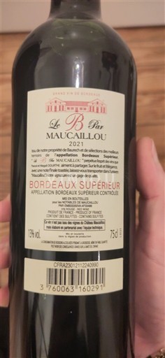 Bordéus Bordeaux Superior Château Maucaillou Le B par Maucaillou 2021