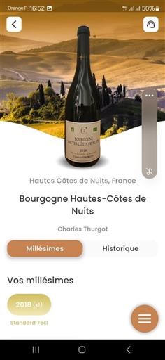 Burgundi Hautes Côtes de Nuits Grand Cru Charles Thurgot 2018