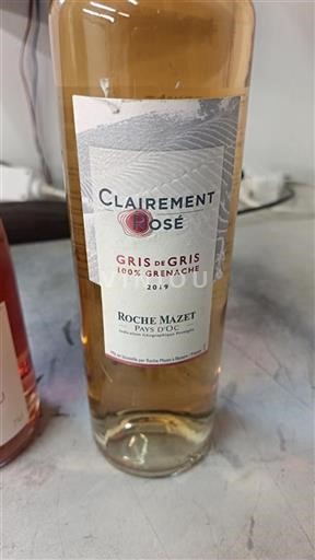 Languedoc og Roussillon Pays d'Oc Roche Mazet Clairement Rosé Gris de Gris 100% Grenache 2019