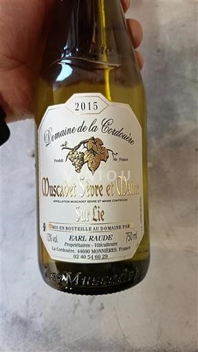 Loiredalen Muscadet-Sèvre-et-Maine Domaine La Cordelière 2015