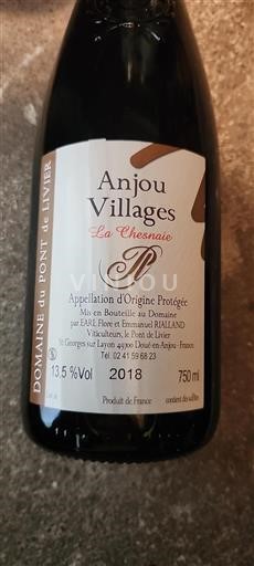 Loirevallei Anjou Villages Domaine Pont De Livier La Chesnaie 2018