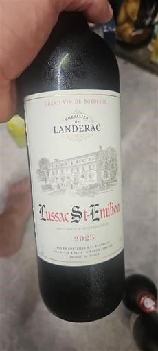 Vin Rouge sec Chevalier de Landerac 2023 France Bordeaux Lussac-saint-émilion AOC