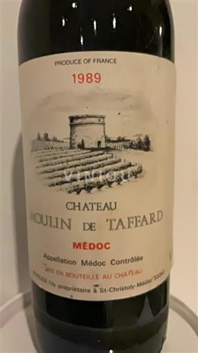 Bordeaux Médoc Château Moulin De Taffard 1989