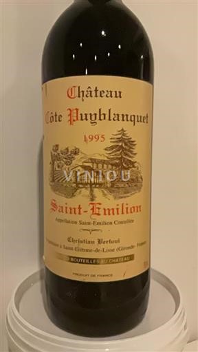 Bordéus Saint-Émilion Château Côte Puyblanquet 1995