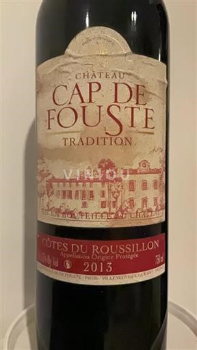 Roussillon Côtes-du-Roussillon Cap De Fouste Tradition 2013