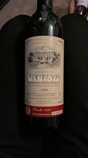 Burdeos Côtes de Blaye Château Berthenon 1998