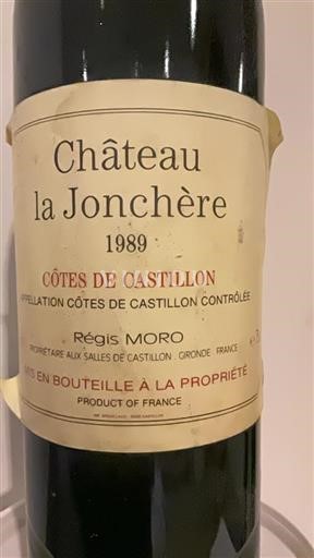 Bordeaux Castillon Côtes de Bordeaux Château La Jonchère 1989
