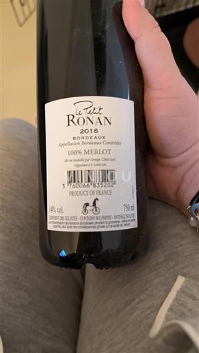 Bordeaux Le Petit Ronan 2016