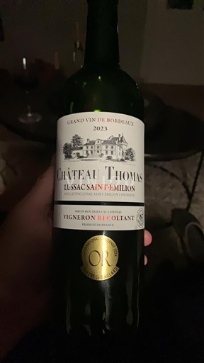Bordeaux Lussac-saint-émilion Château Thomas 2023