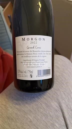 Beaujolais Morgon Maison Piron Grand Cras 2022