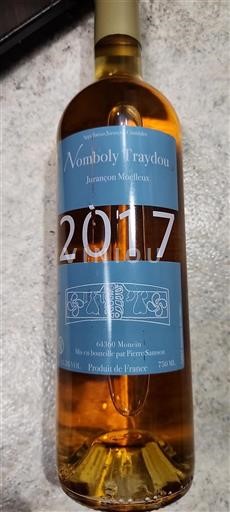 Vin Blanc moelleux Vomboly Traydou 2017 France Sud-Ouest Jurançon AOC