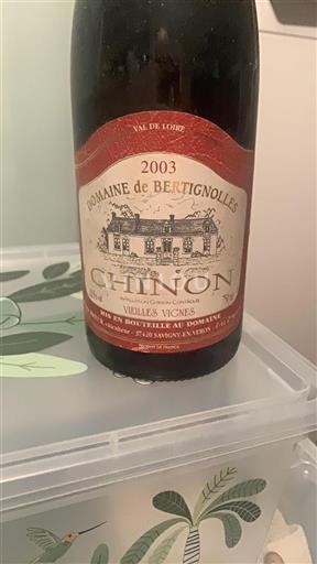 Loiredalen Chinon Domaine Bertignolles Vieilles Vignes 2003
