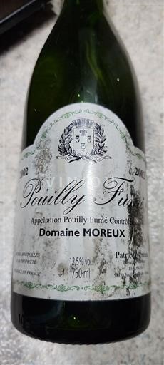Vallée de la Loire Pouilly-fumé Domaine Moreux 2002