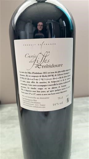 Південний Захід Кот-де-Гасконь Domaine Embidoure des Filles 2022